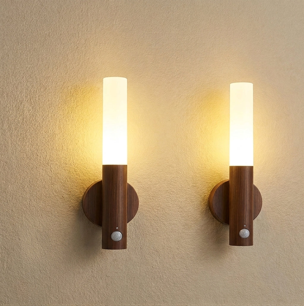 Veilleuse Murale LED en Bois