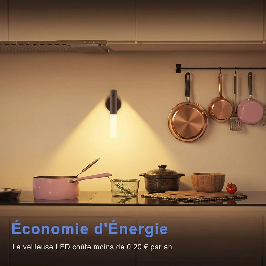 Veilleuse Murale LED en Bois