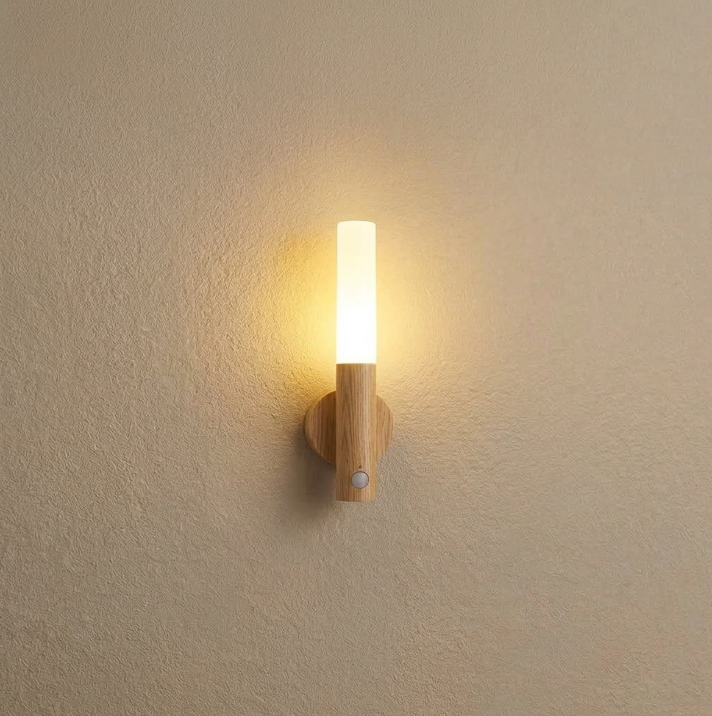 Veilleuse Murale LED en Bois