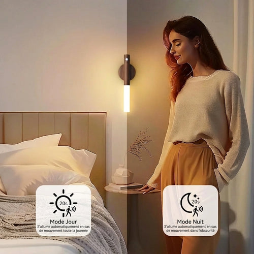 Veilleuse Murale LED en Bois